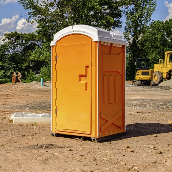 how often are the porta potties cleaned and serviced during a rental period in Black Lick